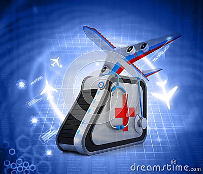 Medical tourism Cartoon Illustration