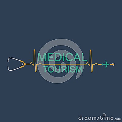 Medical tourism vector background Vector Illustration