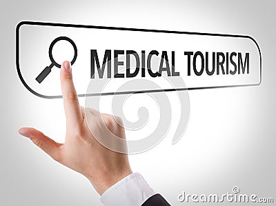 Medical Tourism written in search bar on virtual screen Stock Photo