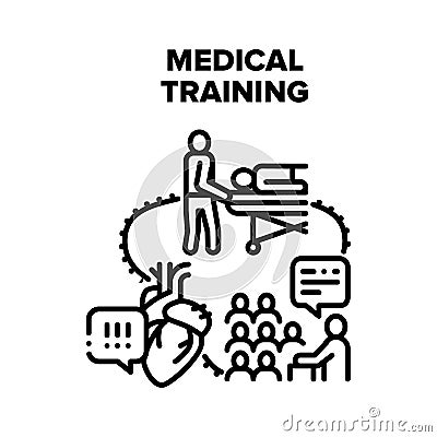 Medical Training Vector Black Illustration Vector Illustration