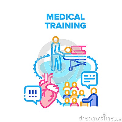 Medical Training Vector Concept Color Illustration Vector Illustration