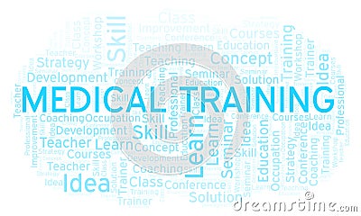 Medical Training word cloud. Stock Photo
