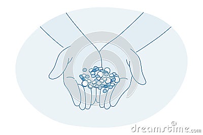 Medical treatment, drugs, pills concept Vector Illustration