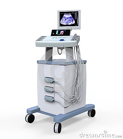 Medical Ultrasound Diagnostic Machine Stock Photo