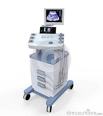 Medical Ultrasound Diagnostic Machine Stock Photo