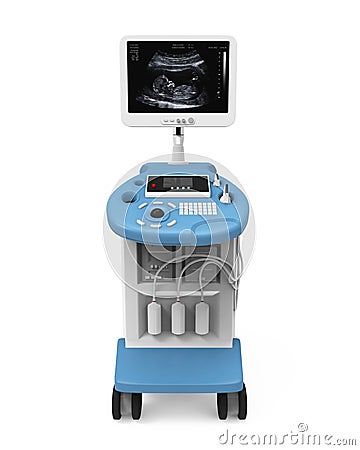 Medical Ultrasound Diagnostic Machine Stock Photo