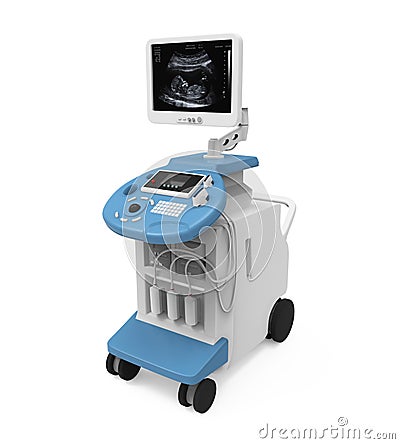 Medical Ultrasound Diagnostic Machine Stock Photo