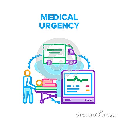 Medical Urgency Vector Concept Color Illustration Vector Illustration