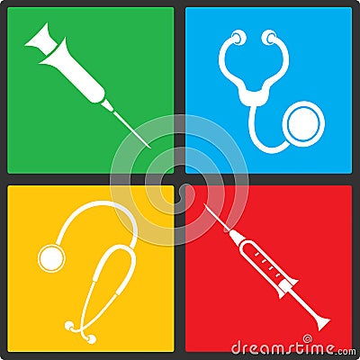 Medical vector icon set Vector Illustration