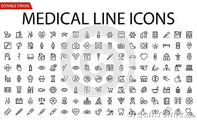 Medical Vector Icons Set. Vector Illustration