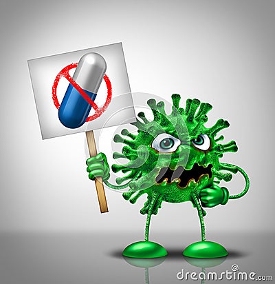 Medical Virus Medication Concept Cartoon Illustration