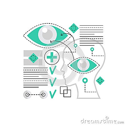 Medical vision test Vector Illustration