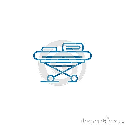 Medical wheelchair linear icon concept. Medical wheelchair line vector sign, symbol, illustration. Vector Illustration