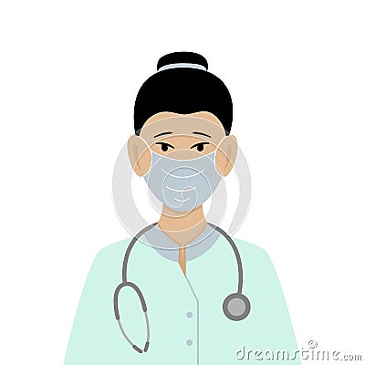 Medical worker. Doctor, nurse. Vector isolated image. Health care Vector Illustration