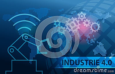 Industrie 4.0 Automation Background Stock Photo