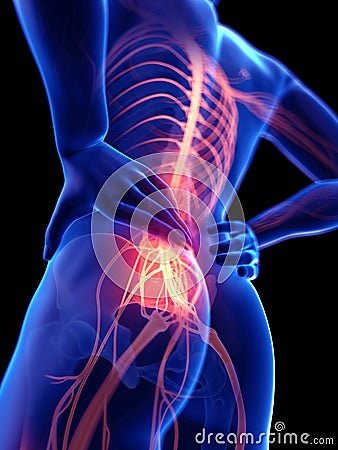 A guy with painful nerves Stock Photo