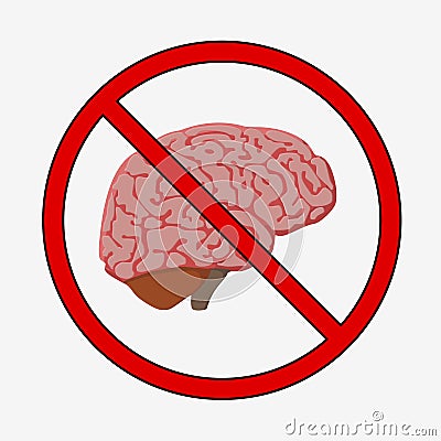 medically accurate illustration of the brain Cartoon Illustration