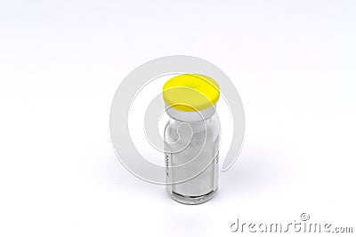 Medicament vial for water dilution Stock Photo