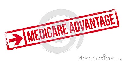 Medicare Advantage rubber stamp Vector Illustration