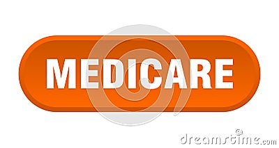 medicare button. rounded sign on white background Vector Illustration
