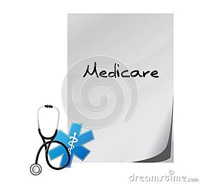 Medicare health sign illustration design Cartoon Illustration