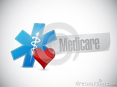 Medicare medical symbol sign illustration Cartoon Illustration