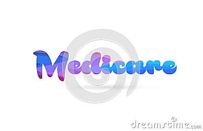 medicare pink blue color word text logo icon Vector Illustration