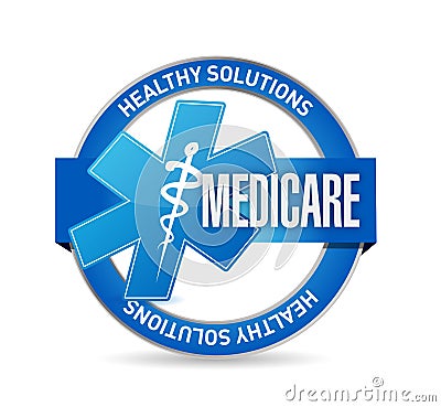 Medicare seal sign illustration design Cartoon Illustration