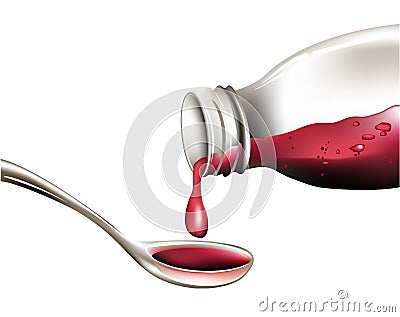 Medicated syrup Vector Illustration