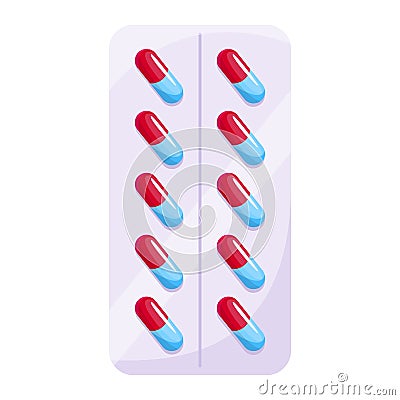 Medication concept, pharmacy drug in bottle. Medicine pill Vector Illustration