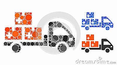 Medication delivery Composition Icon of Spheric Items Stock Photo