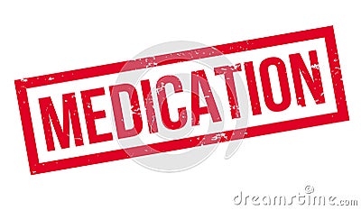 Medication rubber stamp Vector Illustration