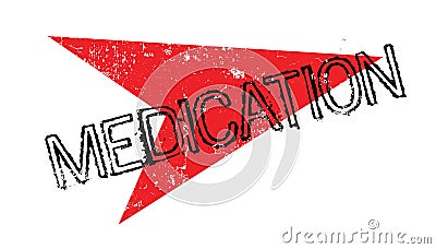 Medication rubber stamp Vector Illustration