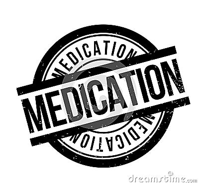 Medication rubber stamp Vector Illustration