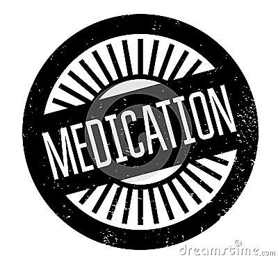 Medication rubber stamp Vector Illustration