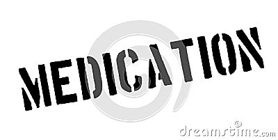 Medication rubber stamp Vector Illustration