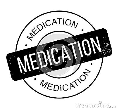 Medication rubber stamp Vector Illustration