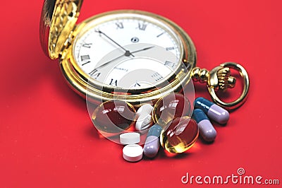 Medication time Stock Photo