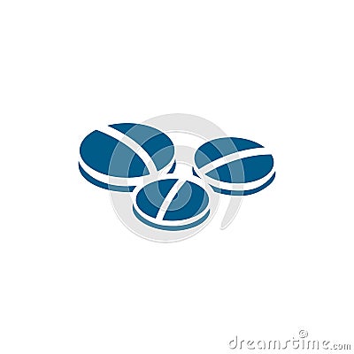 Medicine Blue Icon On White Background. Blue Flat Style Vector Illustration Vector Illustration