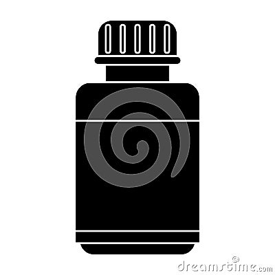 Medicine bottle capsule icon pictogram Vector Illustration