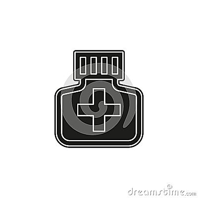 Medicine bottle icon - medicine pill - pharmacy drug - health care icon Vector Illustration