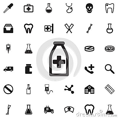 medicine bottle icon Stock Photo