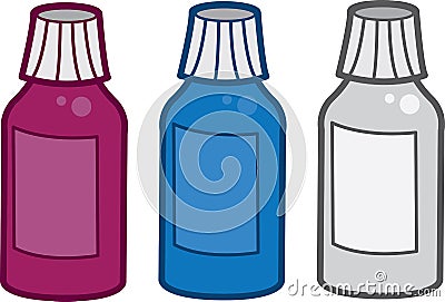 Medicine Bottles Vector Illustration