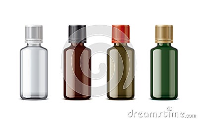 Medicine bottles mockup. Medium size. Vector Illustration