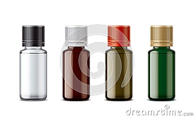 Medicine bottles mockup Vector Illustration