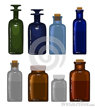 Medicine bottles Vector Illustration