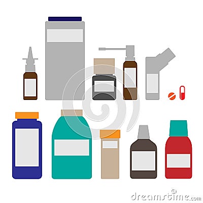 Medicine bottles Stock Photo