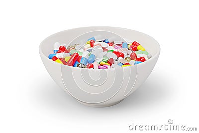 Medicine breakfast bowl Stock Photo