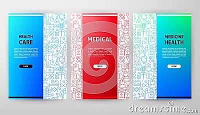 Medicine Brochure Design Vector Illustration