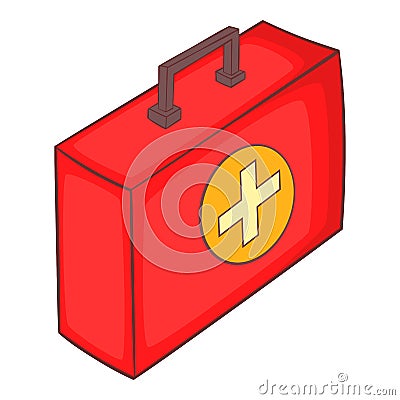 Medicine chest icon, cartoon style Vector Illustration